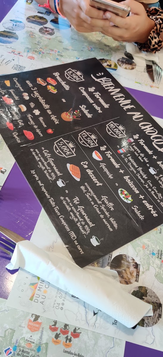Choco Bar menu board
