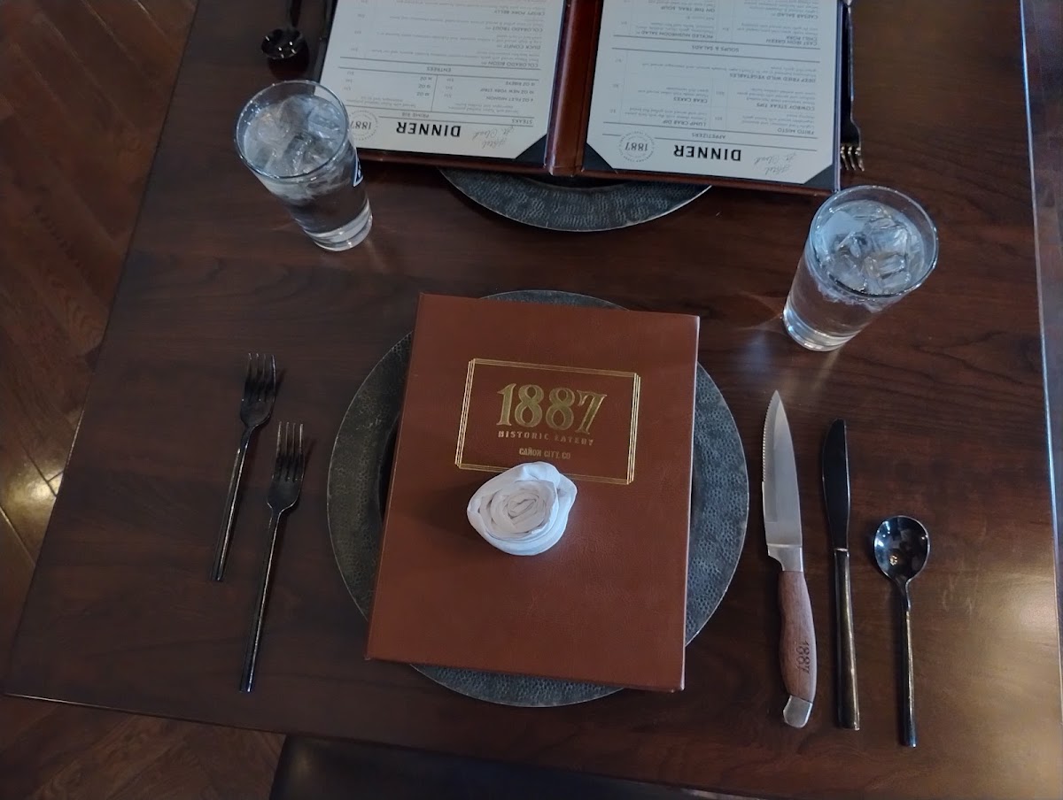 1887 Historic Eatery menu board
