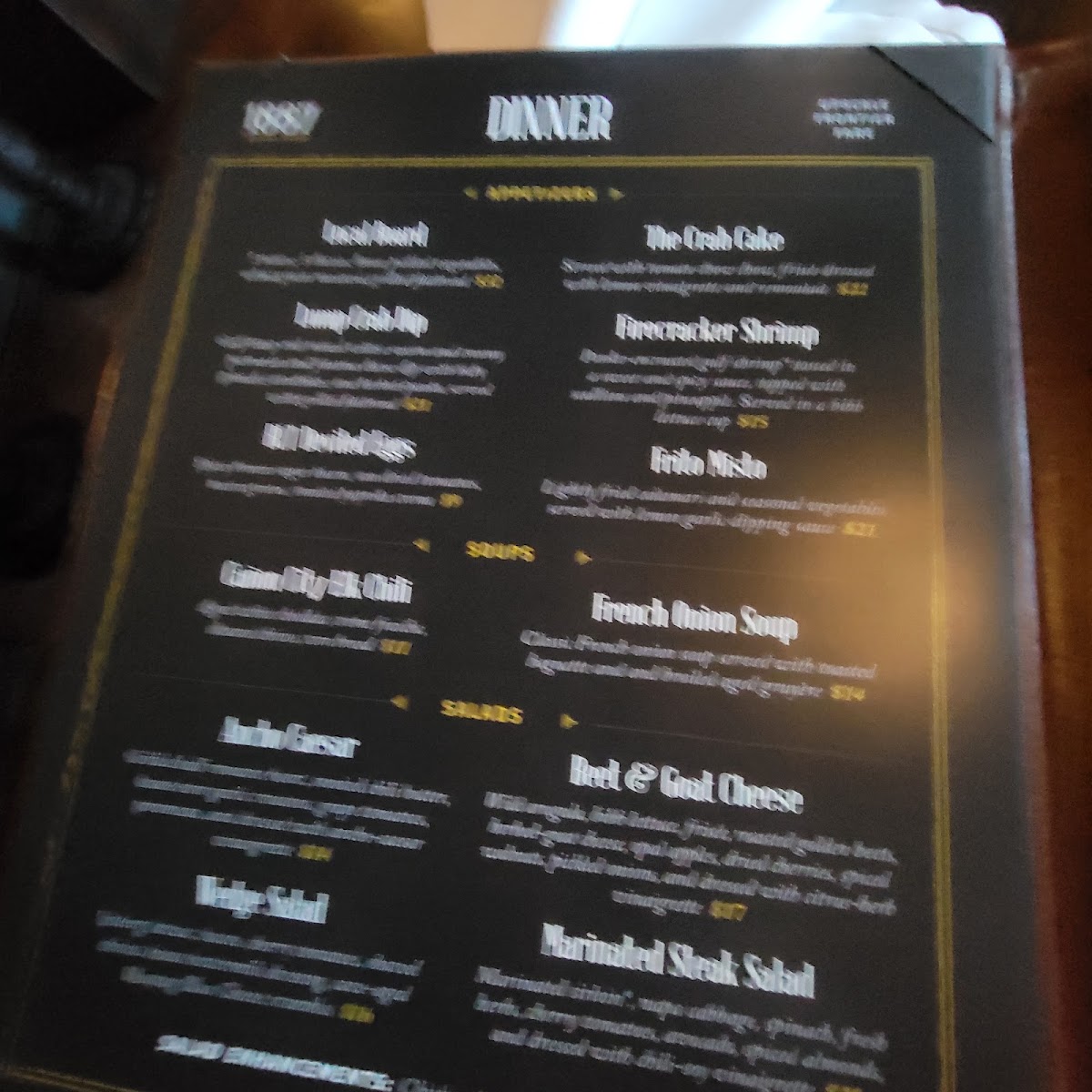 1887 Historic Eatery menu board