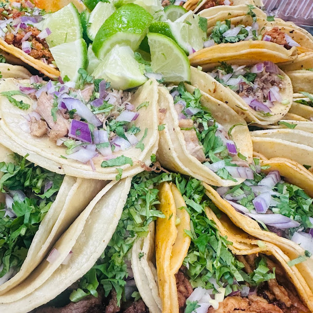 Three Tacos with Salsa and Sides