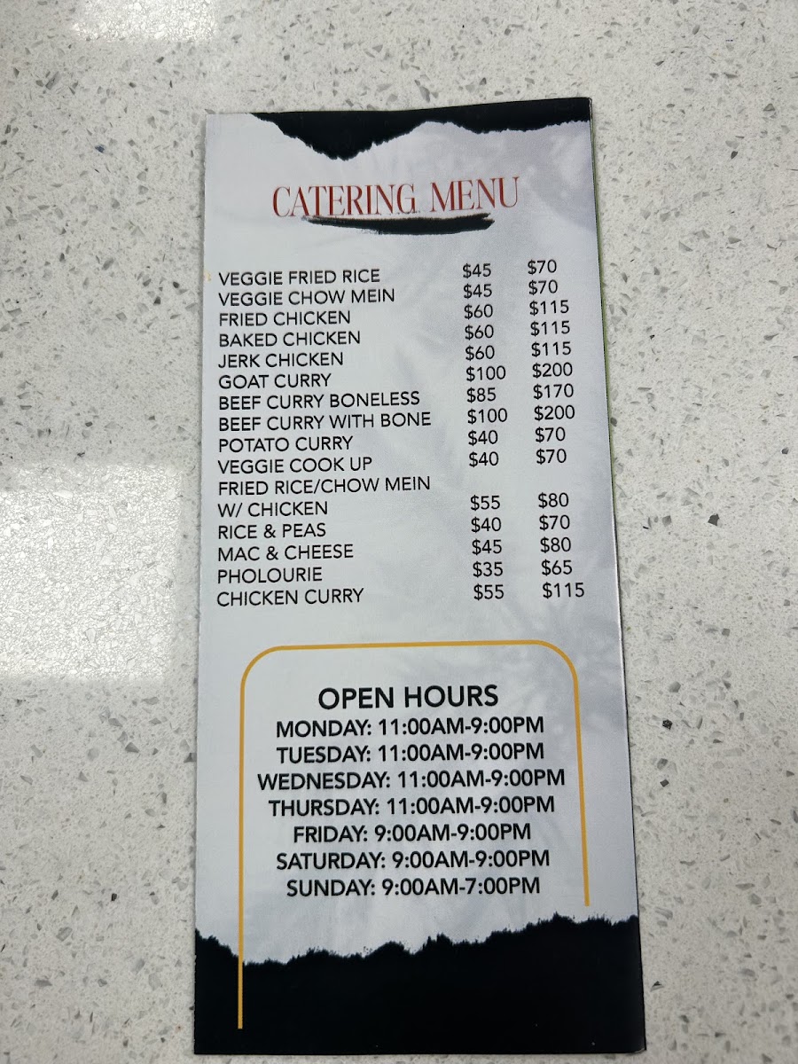 Homemade Kitchen Roti Shop menu board