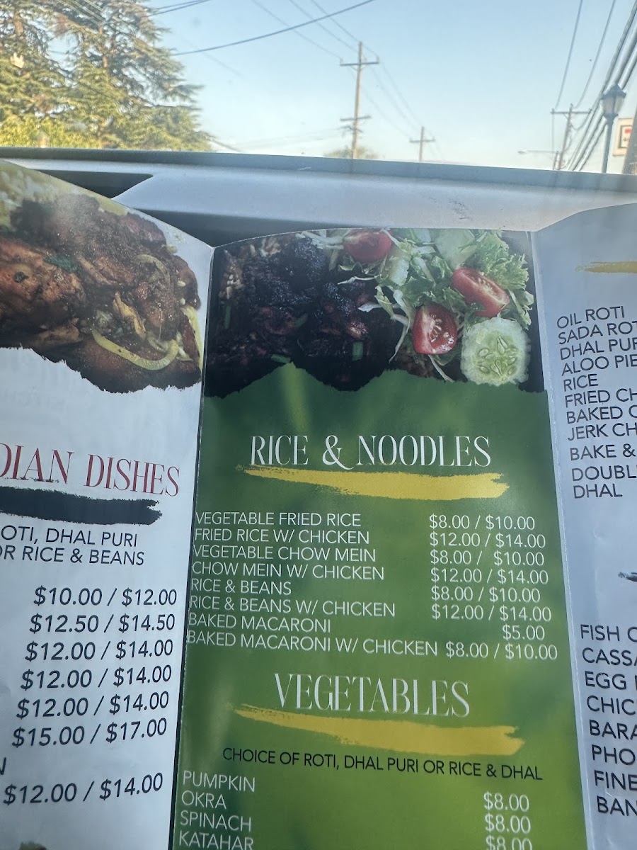 Homemade Kitchen Roti Shop menu board