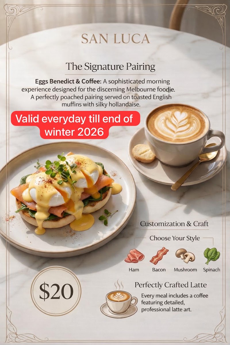 San Luca Cafe menu board