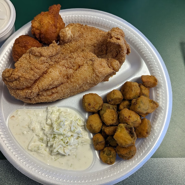 Catfish Fillet with Fried Okra