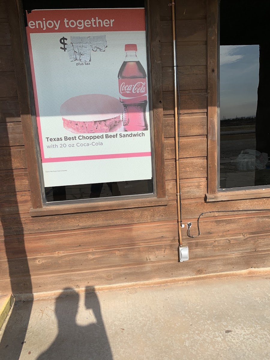 Texas Best Beef Jerky menu board