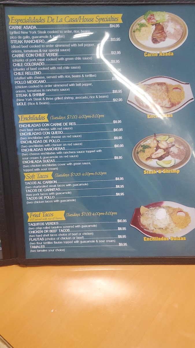 Cancun Mexican Cuisine menu board