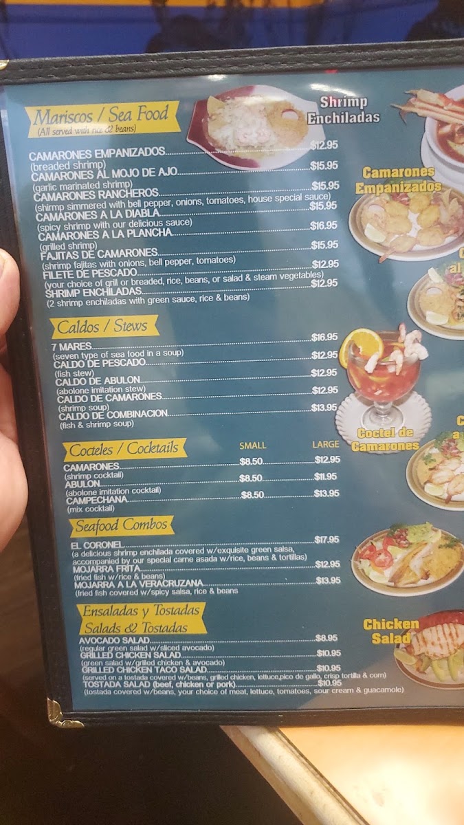 Cancun Mexican Cuisine menu board