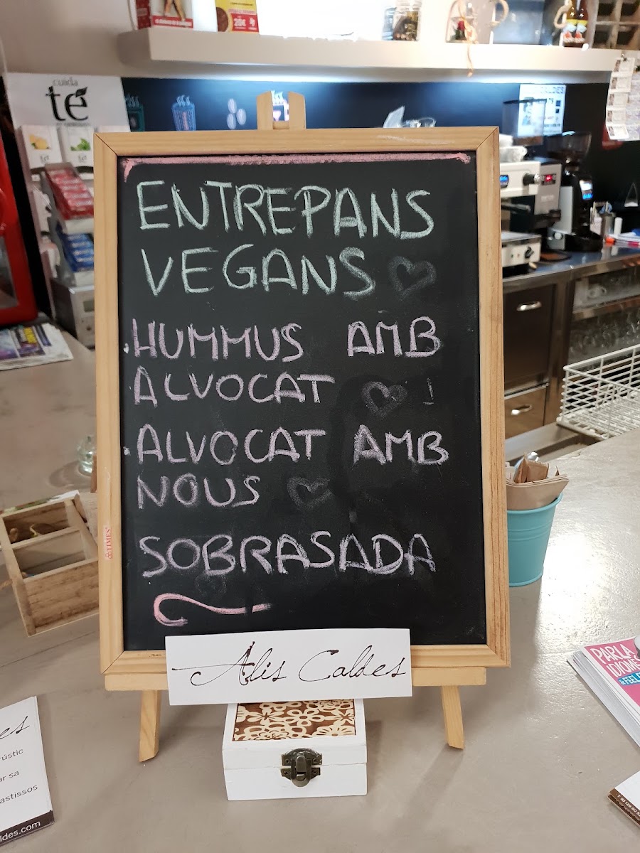 Alis caldes menu board
