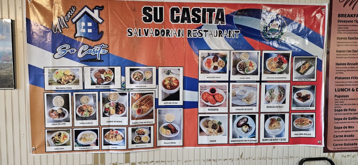 Su Casita menu board