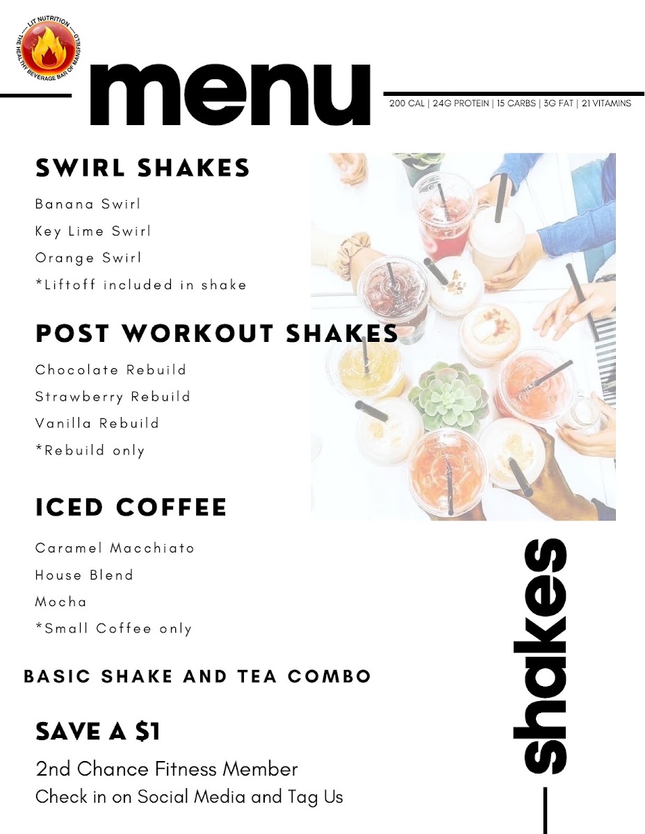 Lit Nutrition menu board