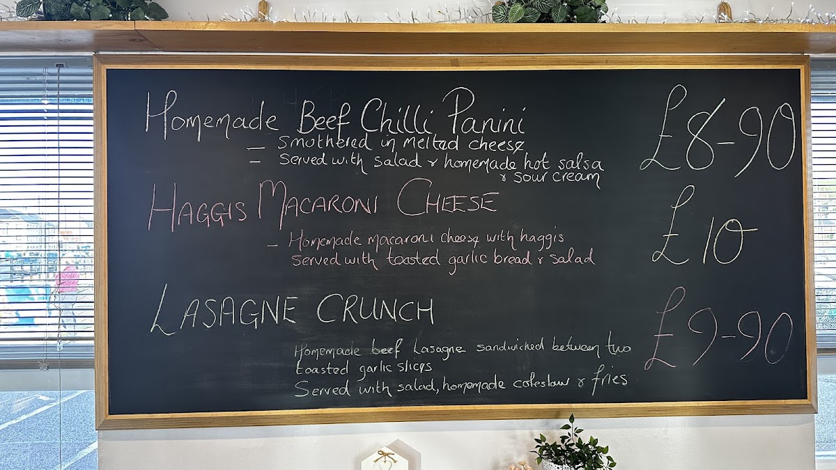 Tea on the Quay Cafe menu board