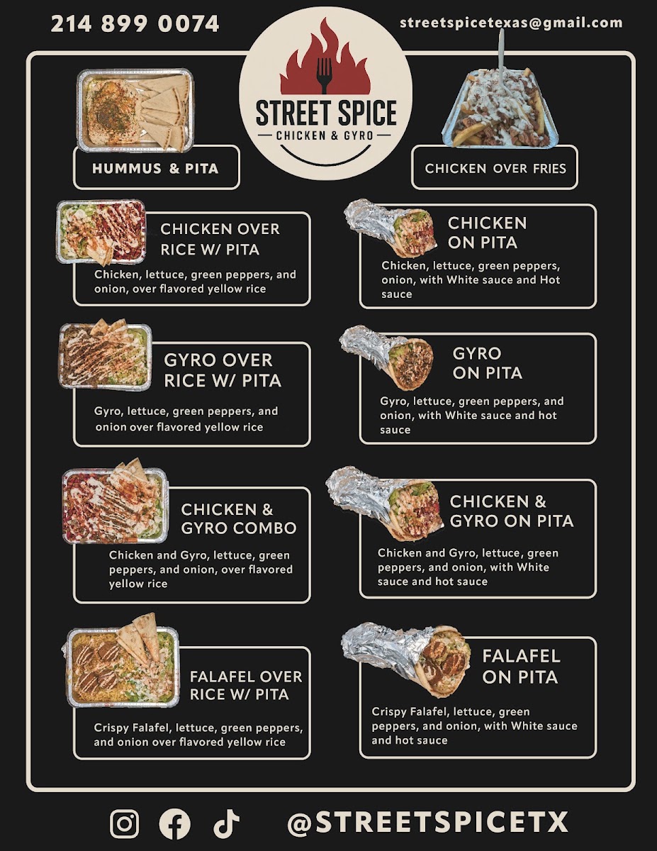 StreetSpiceTx menu board