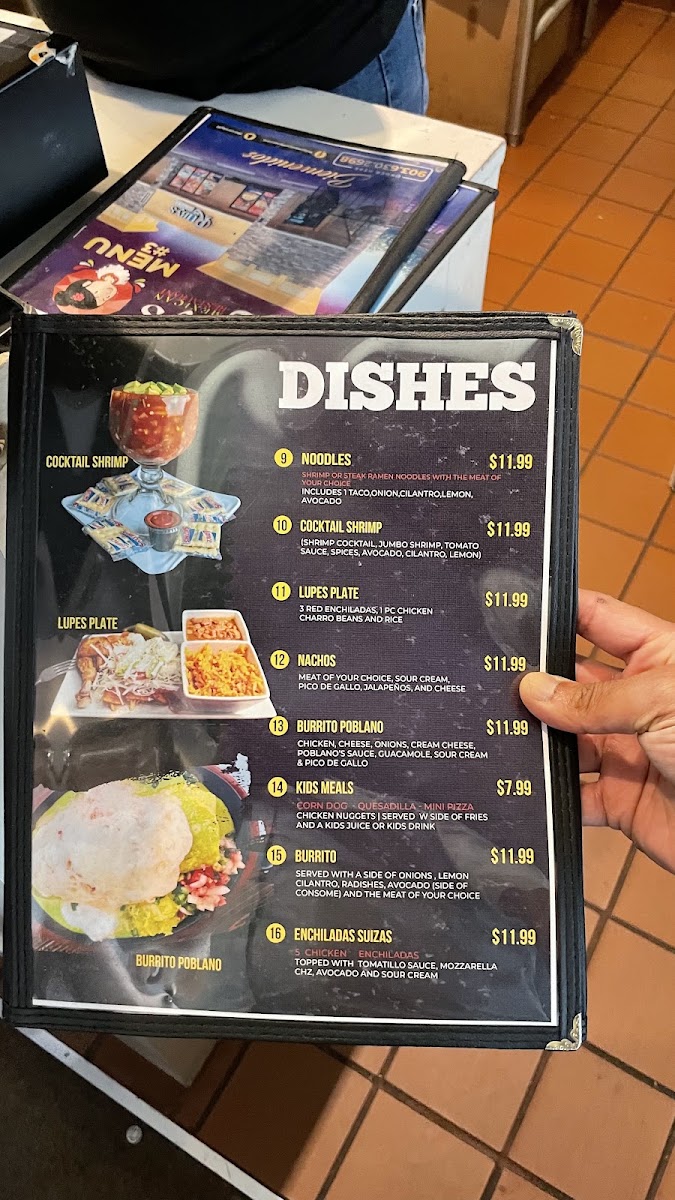 Ruby's Mexican Restaurant #3 menu board