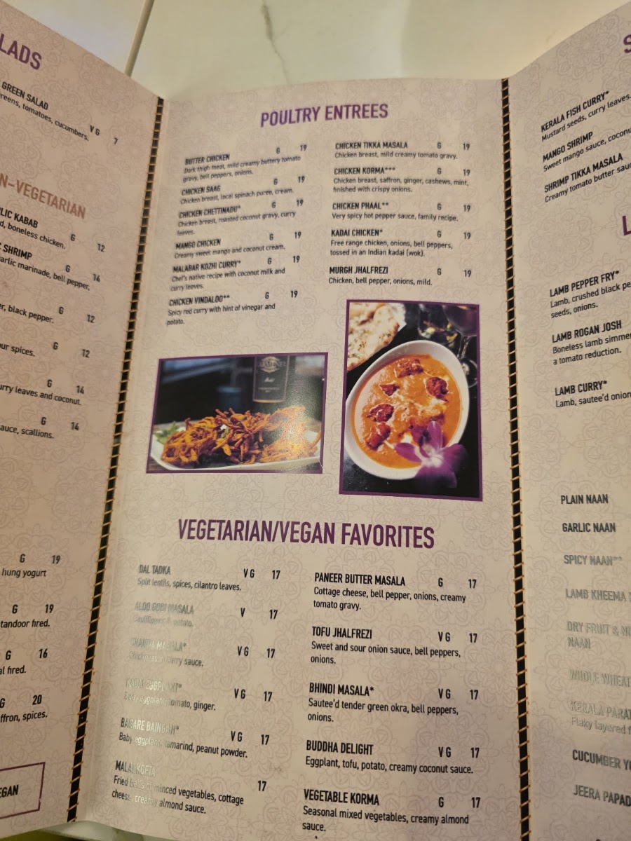 Indian Breeze Cape Coral - Indian Restaurant menu board