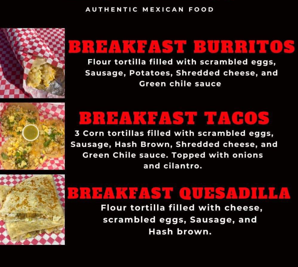 FRIDA Food Truck menu board