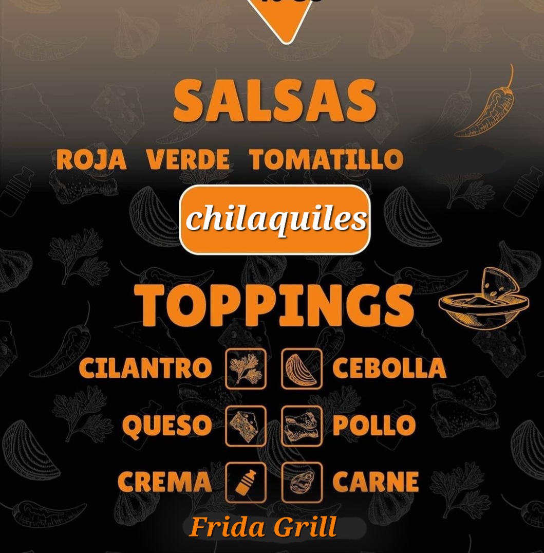 FRIDA Food Truck menu board