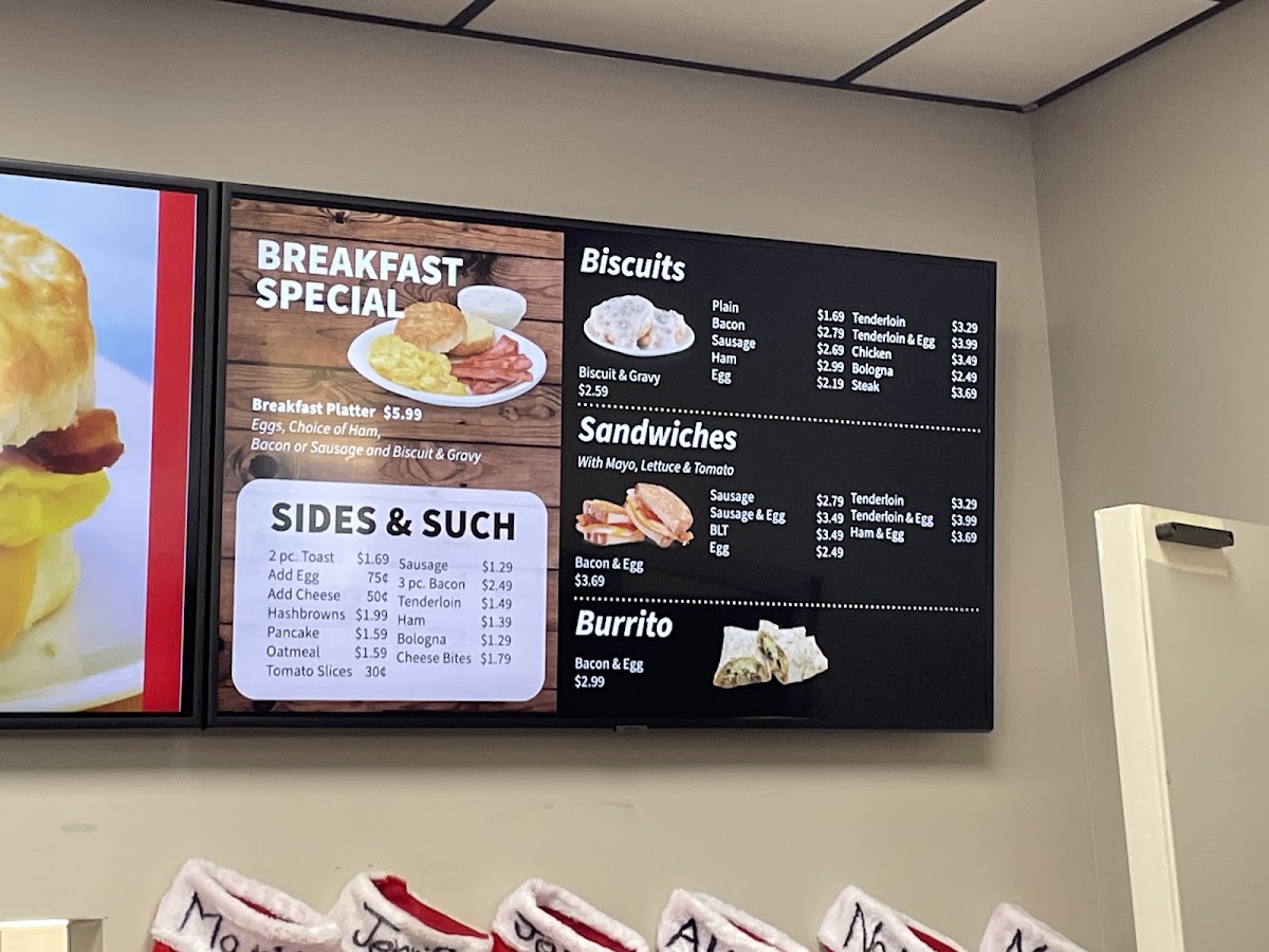 Parkway Grill menu board