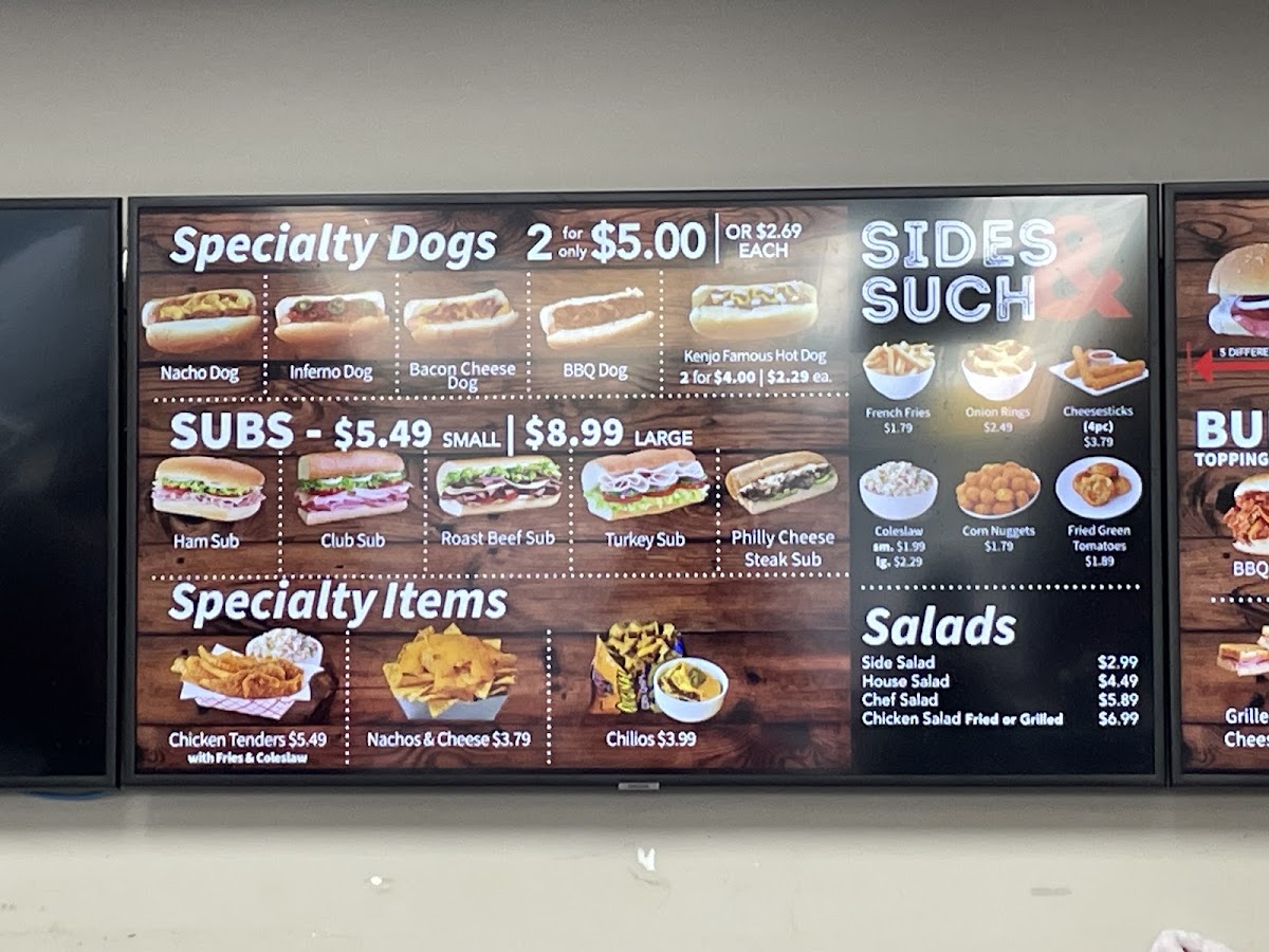 Parkway Grill menu board