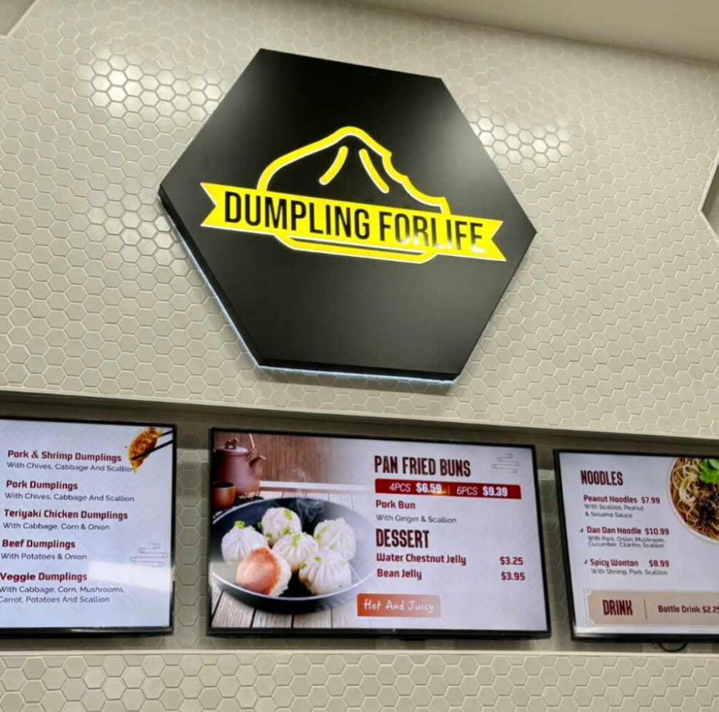 Dumpling For Life menu board