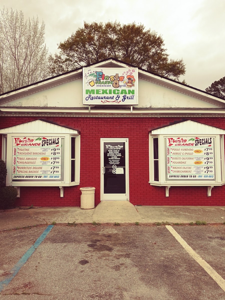 Fiesta Grande menu board