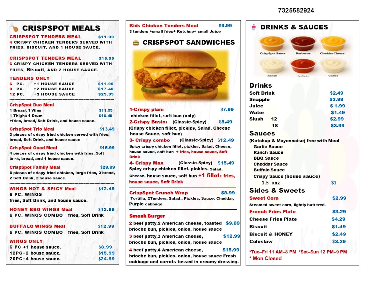 CrispSpot menu board