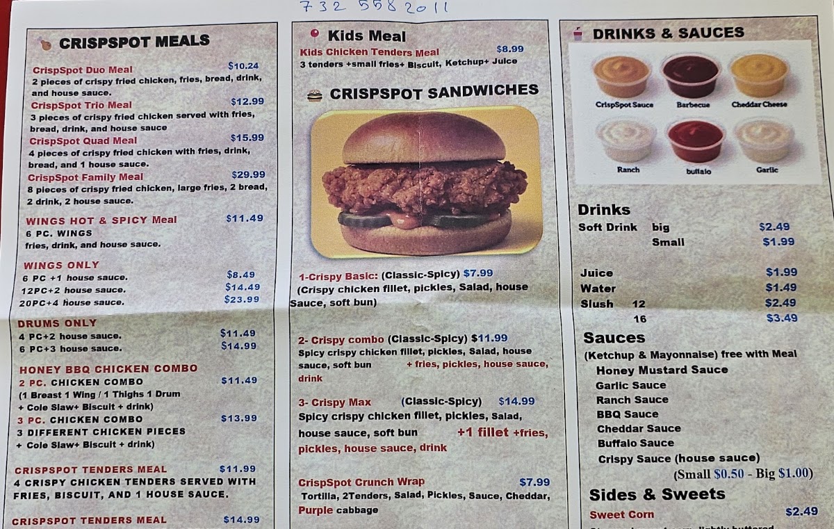 CrispSpot menu board