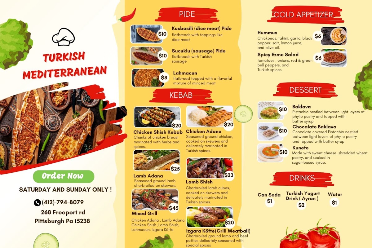 King Fried Chicken - Blawnox menu board