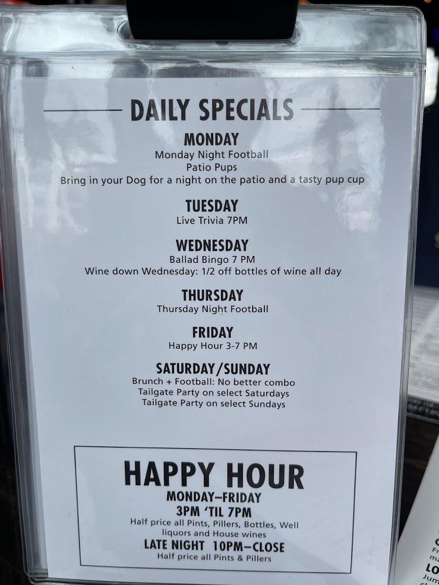 Neighbors Murfreesboro menu board
