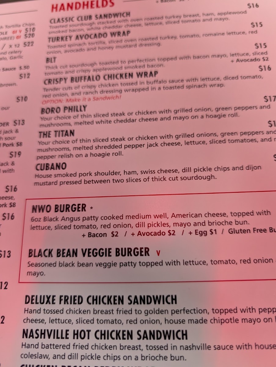 Neighbors Murfreesboro menu board