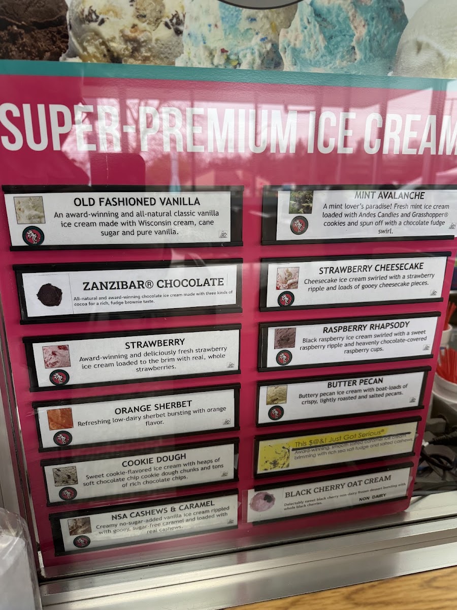 Fillmore's Dairy Hut menu board