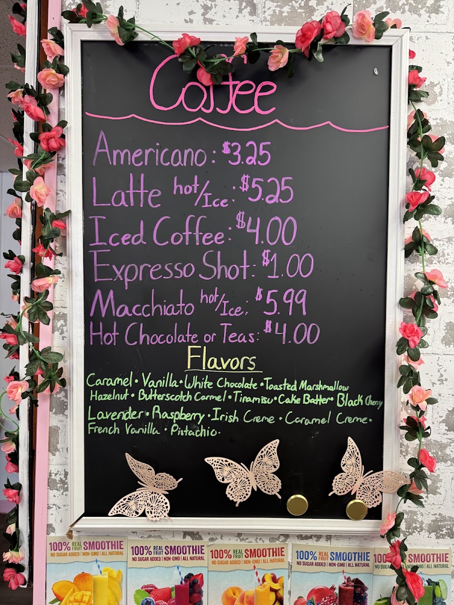 Smoothie Social menu board