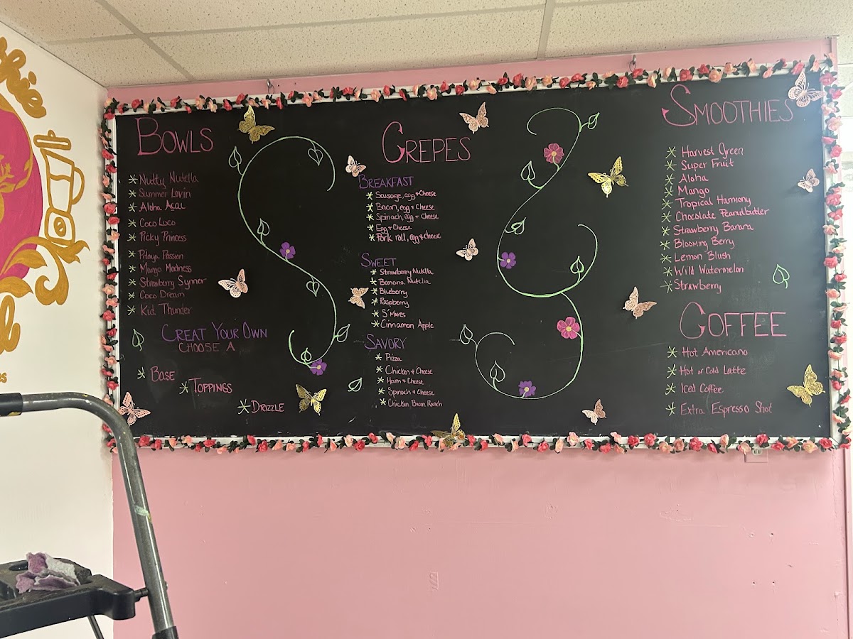 Smoothie Social menu board