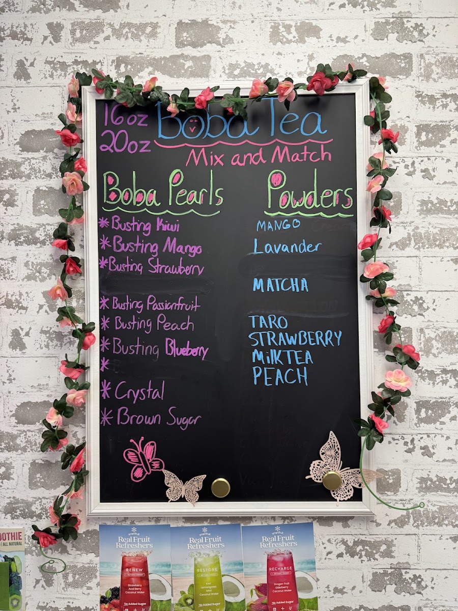 Smoothie Social menu board