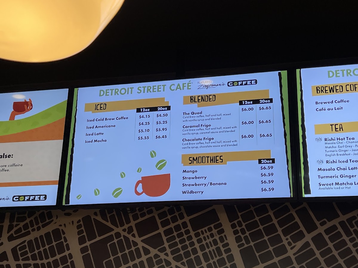 Detroit Street Café menu board