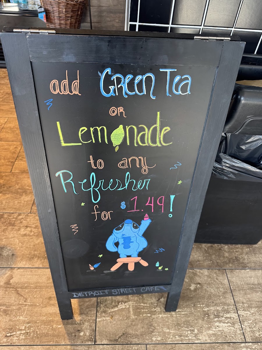 Detroit Street Café menu board