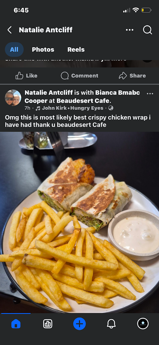 Beaudesert Cafe menu board