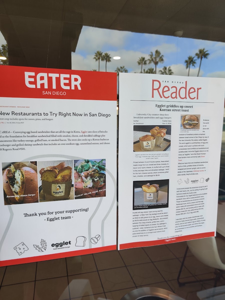 egglet menu board