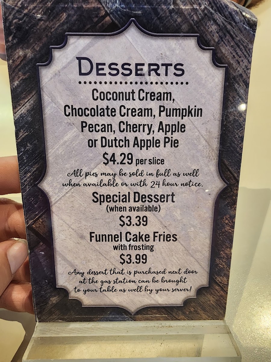Blue Line Cafe menu board
