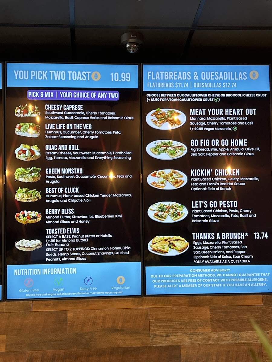 Grain and Berry menu board