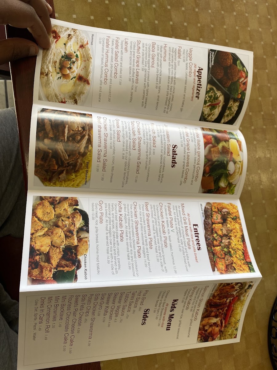 Falafel market menu board