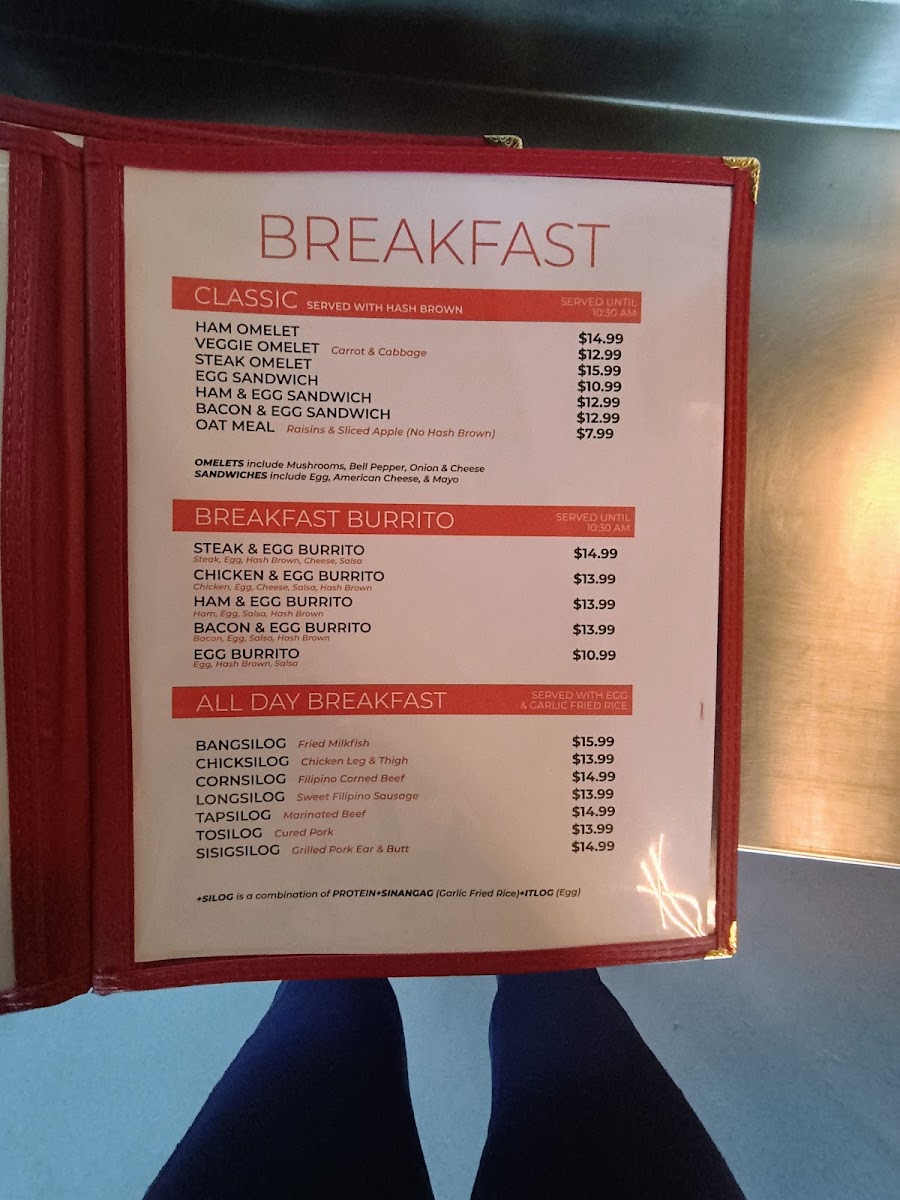 Apong's Philly Steak menu board