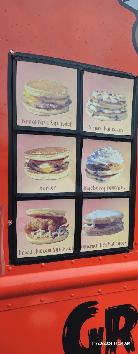 Griddly Bear menu board