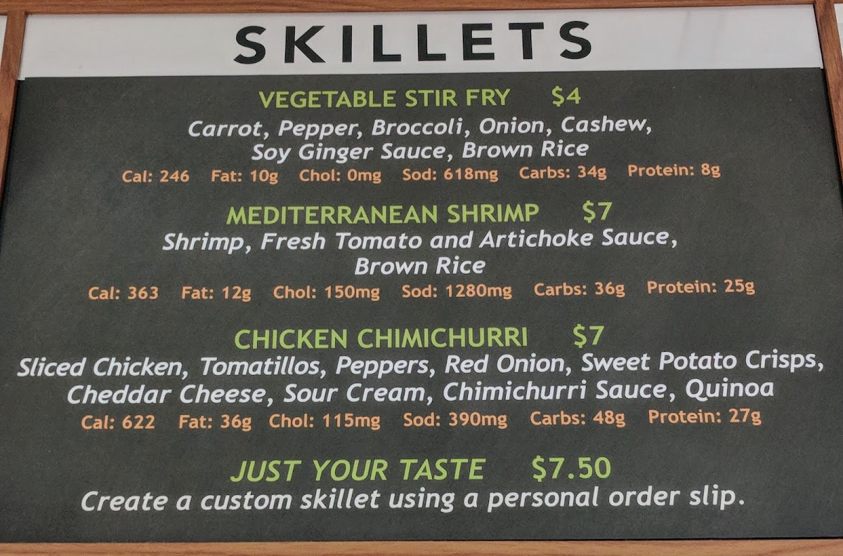 Harvest Market menu board