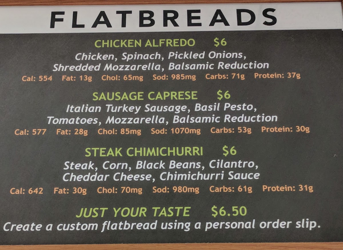 Harvest Market menu board