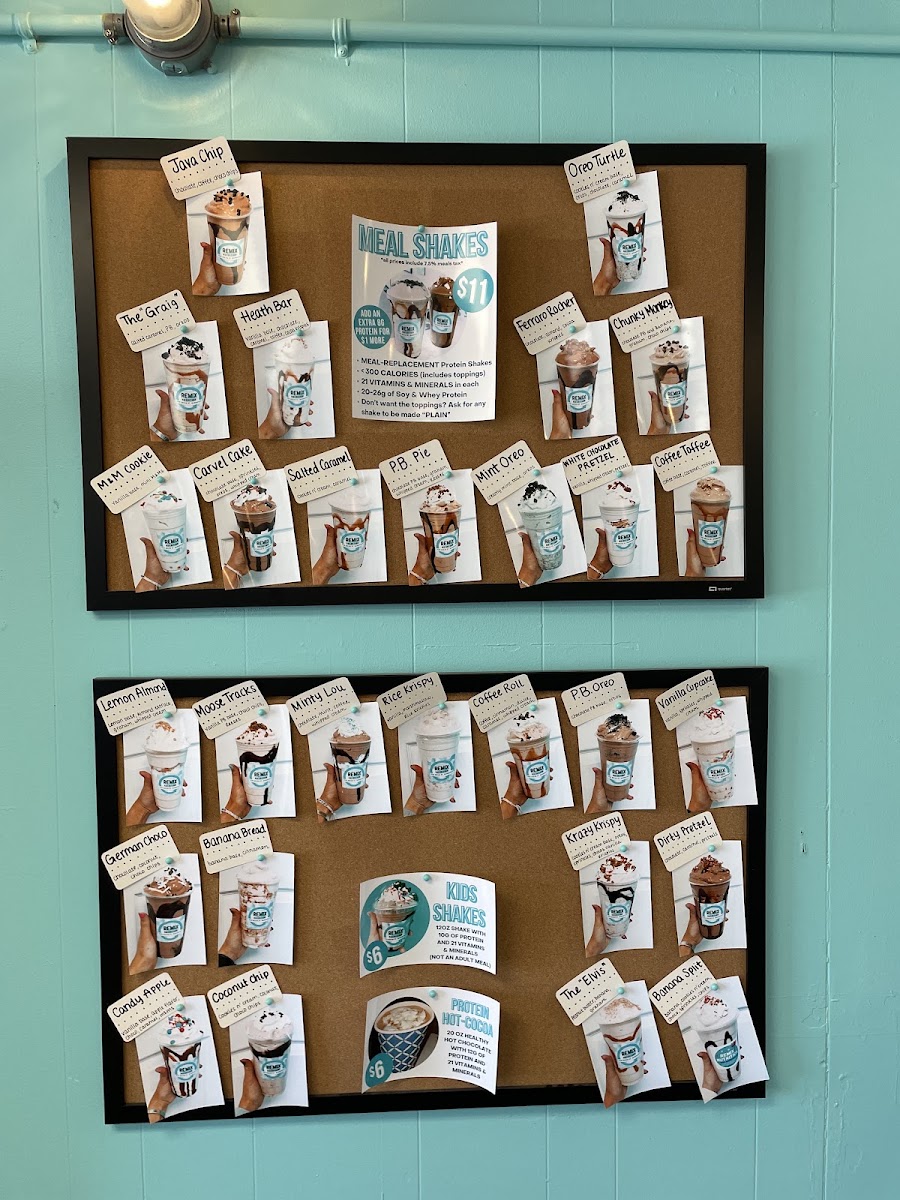 Remix Nutrition - shakes, teas, more menu board