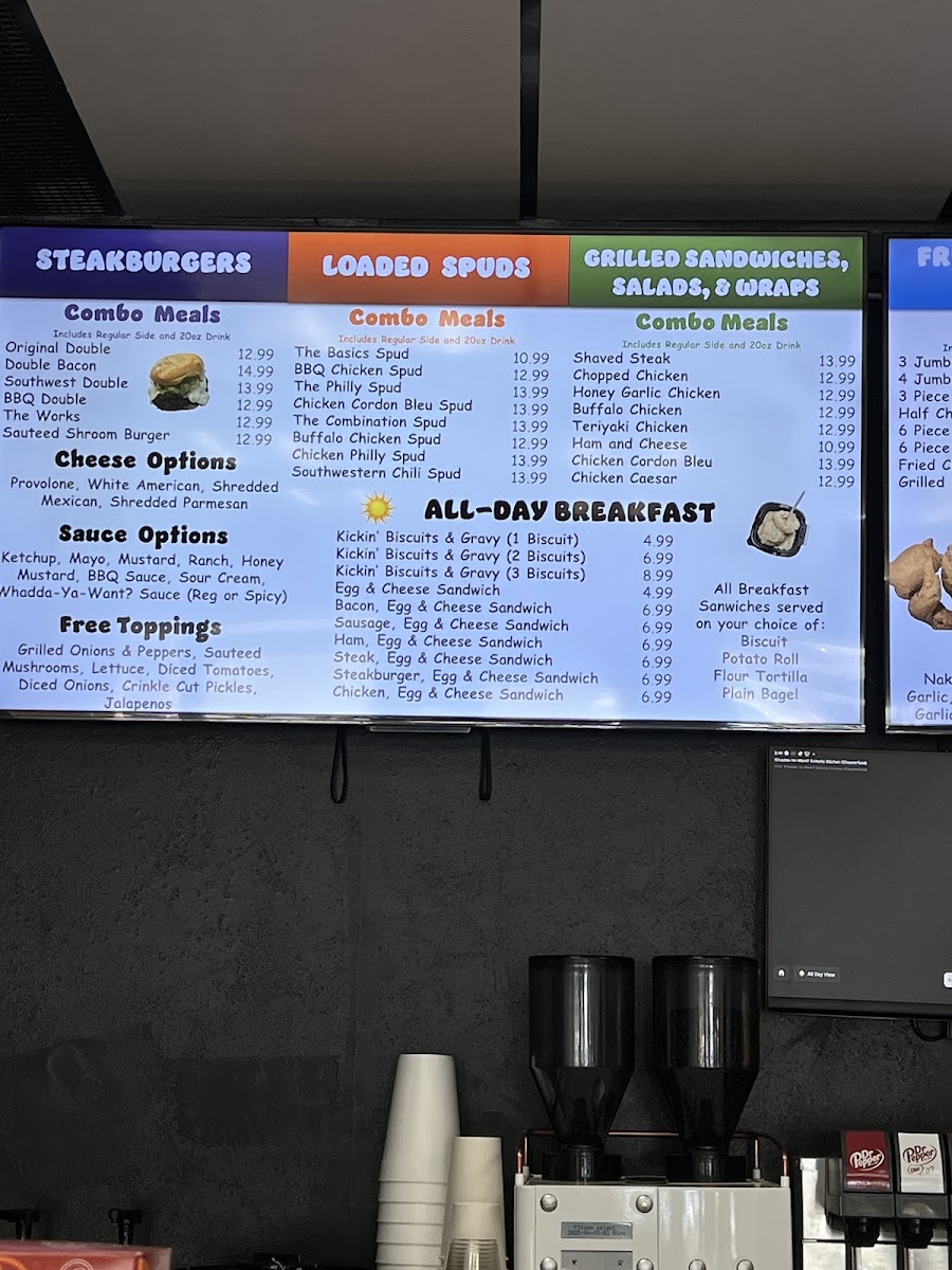 Whadda-Ya-Want Eclectic Kitchen menu board