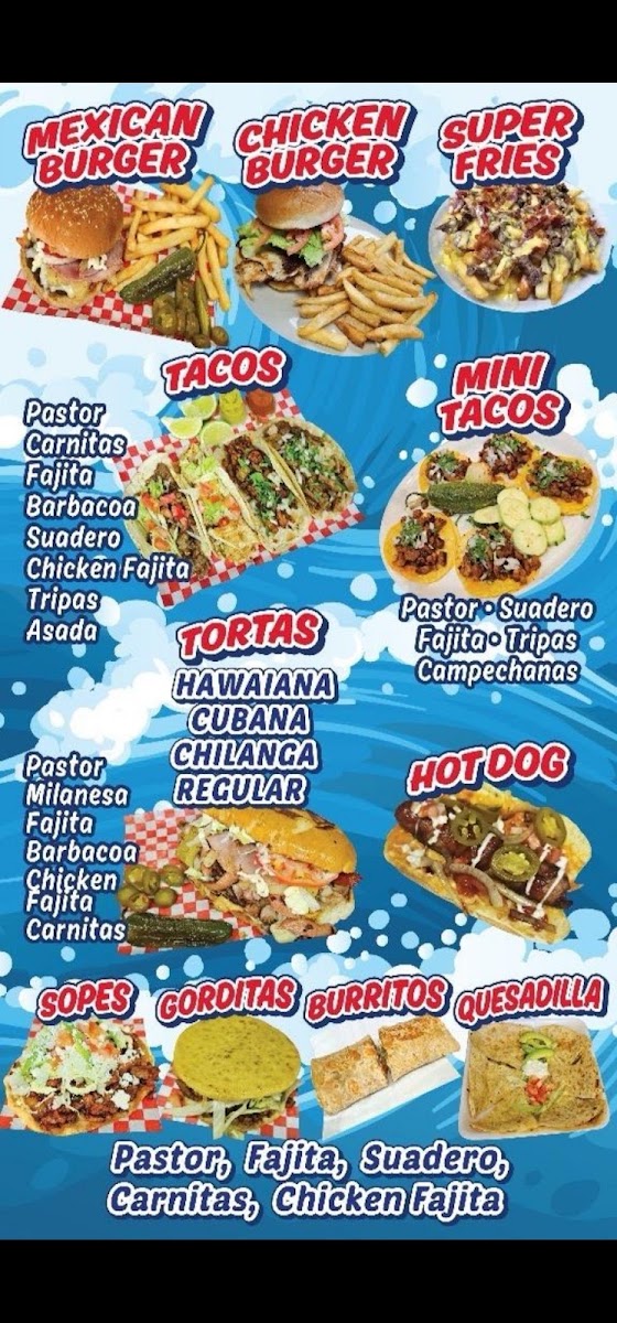 ANTOJITOS SIN MIEDO A PECAR menu board