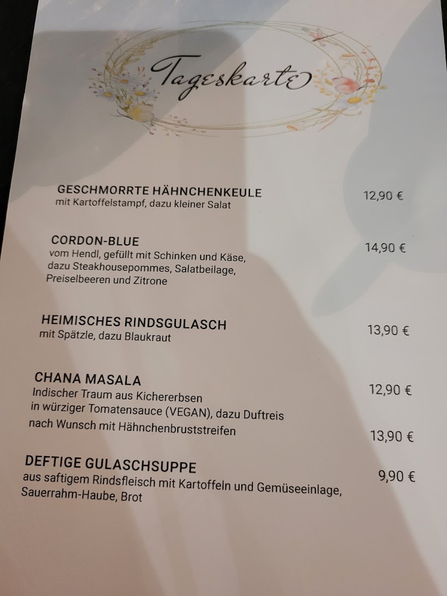 Café Plan B Bürgerhaus Burghausen menu board
