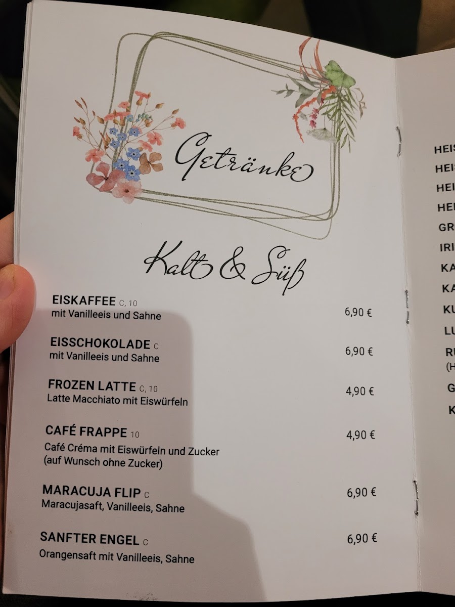 Café Plan B Bürgerhaus Burghausen menu board