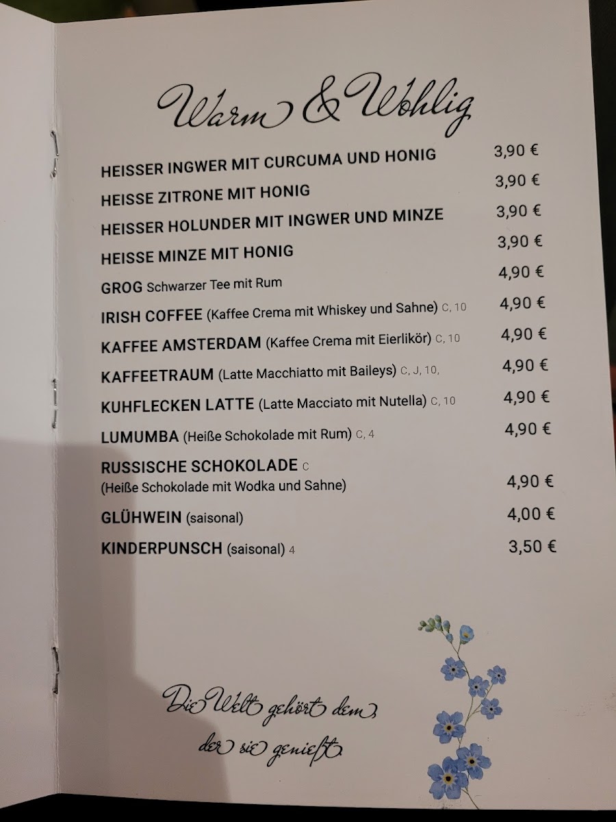 Café Plan B Bürgerhaus Burghausen menu board